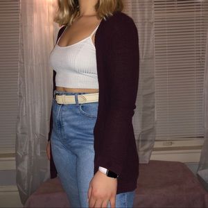 Hollister Lucy Hale Collection Maroon Cardigan